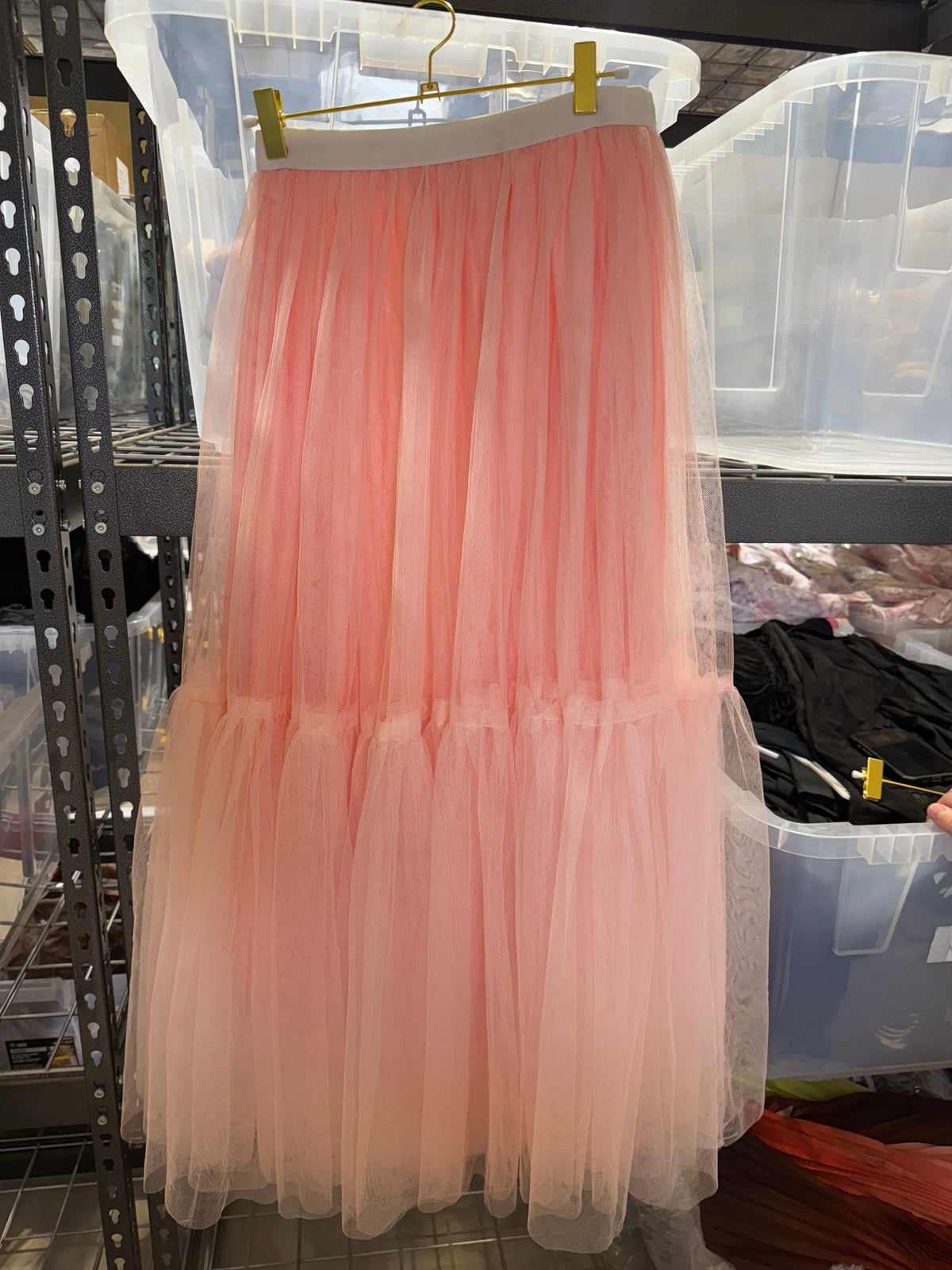PEACH TULLE SKIRT