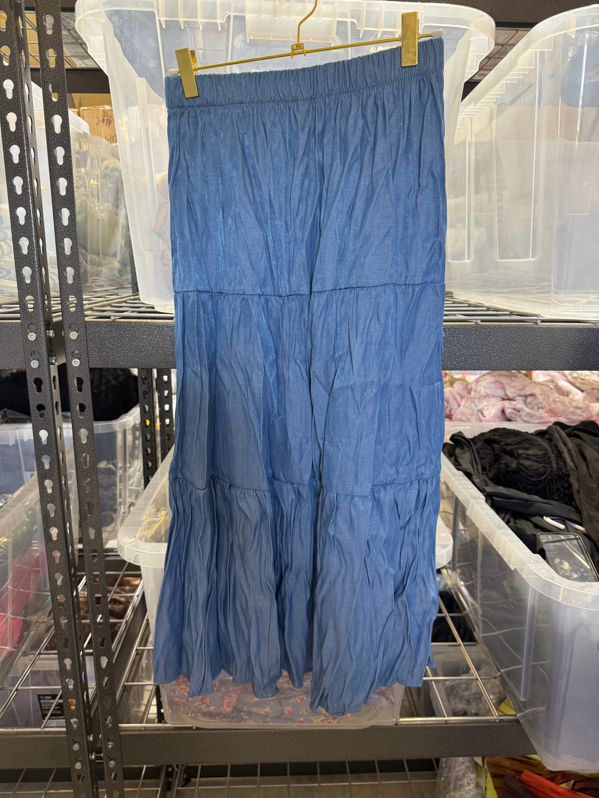 FAUX JEAN SKIRT