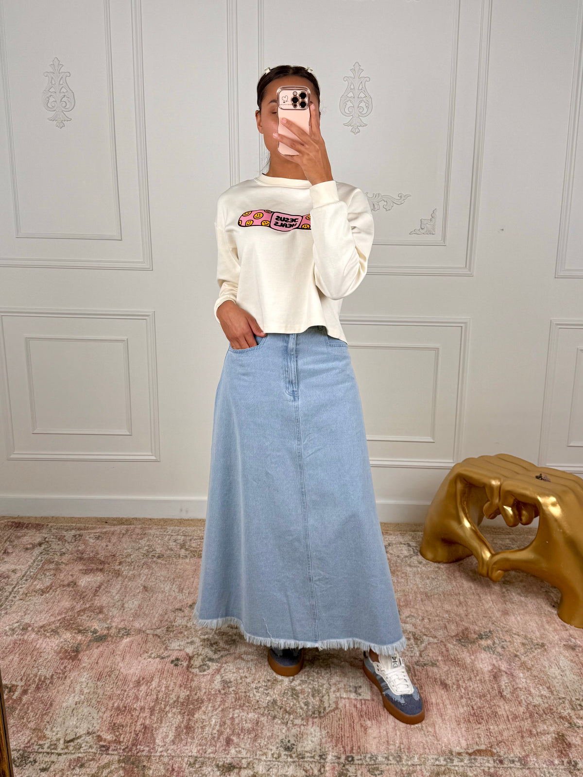 Maxi Jean Skirt