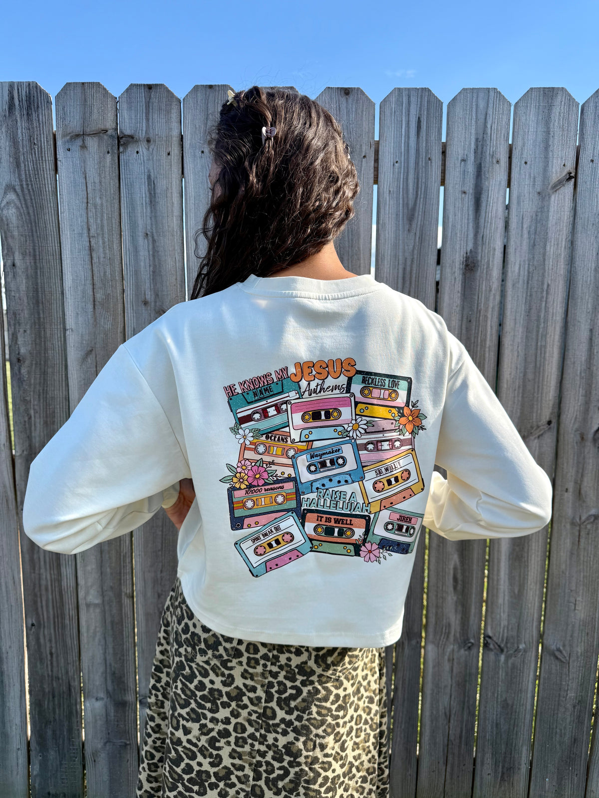 JESUS ANTHEMS CROPPED TEE