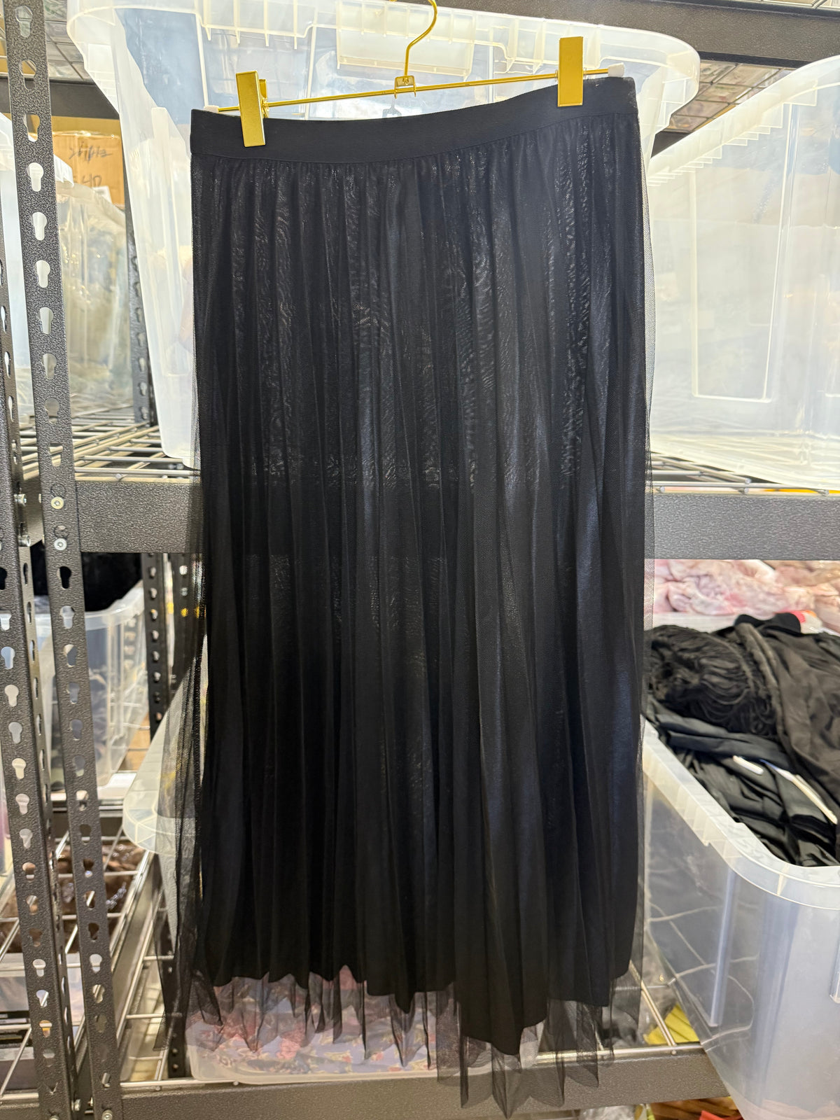 PLEATED TULLE SKIRT